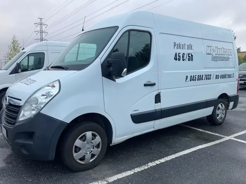 Pakettiauto Opel Movano 11 m³ – vuokralla MS-Vuokraukselta Lappeenrannassa
